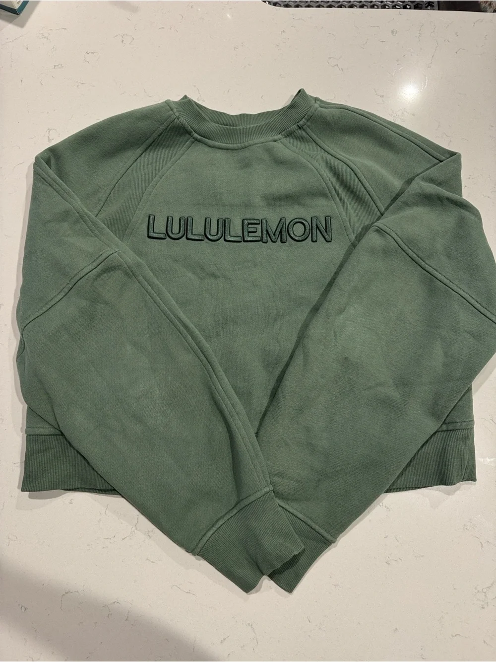 Lululemon Green Embroidered Logo Sweatshirt Size S/M